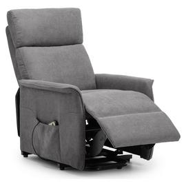 Julian Bowen Helena Fabric Rise & Recline Chair - Charcoal