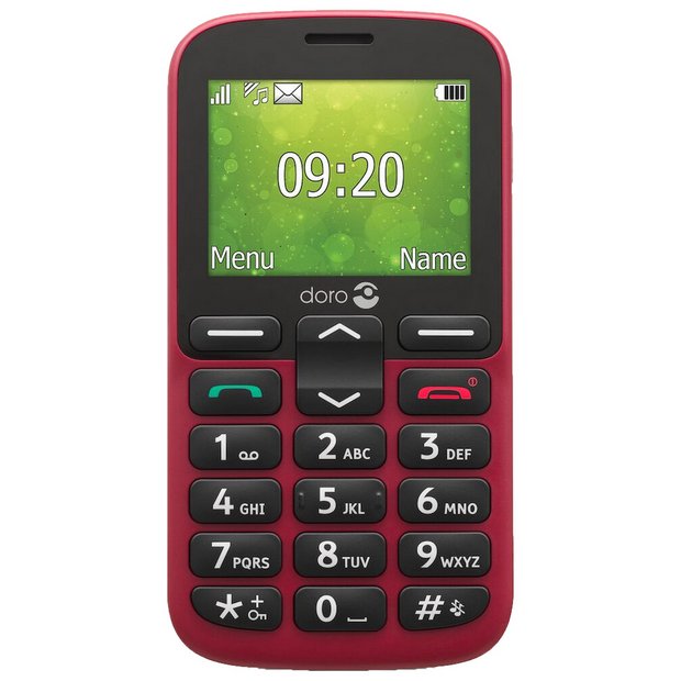 Buy SIM Free Doro 1380 Mobile Phone Red SIM free phones Argos