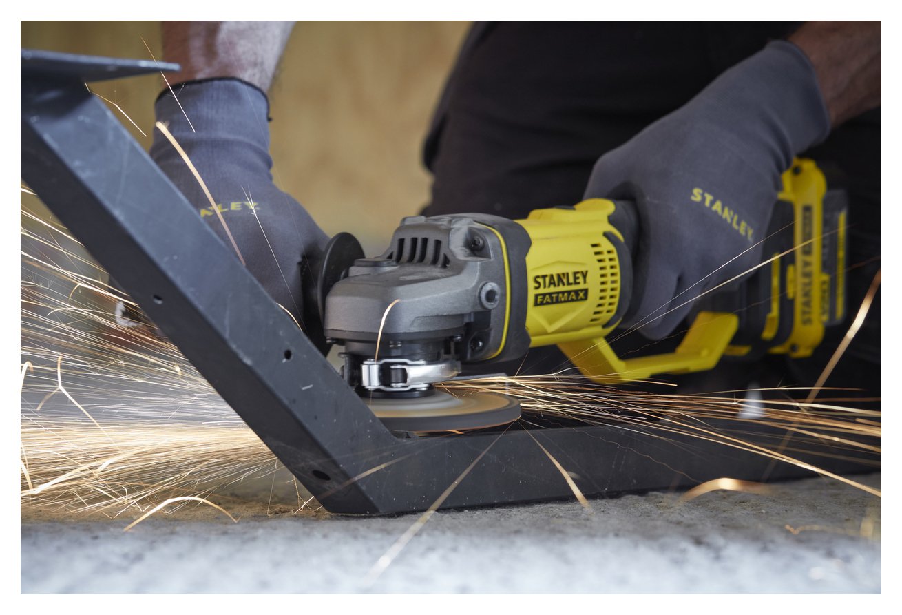 Stanley Fatmax 2Ah V20 Cordless Angle Grinder - 18V