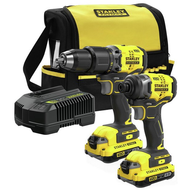 Buy Stanley Fatmax V20 Cordless Brushless 2 Piece Combi Kit 18V