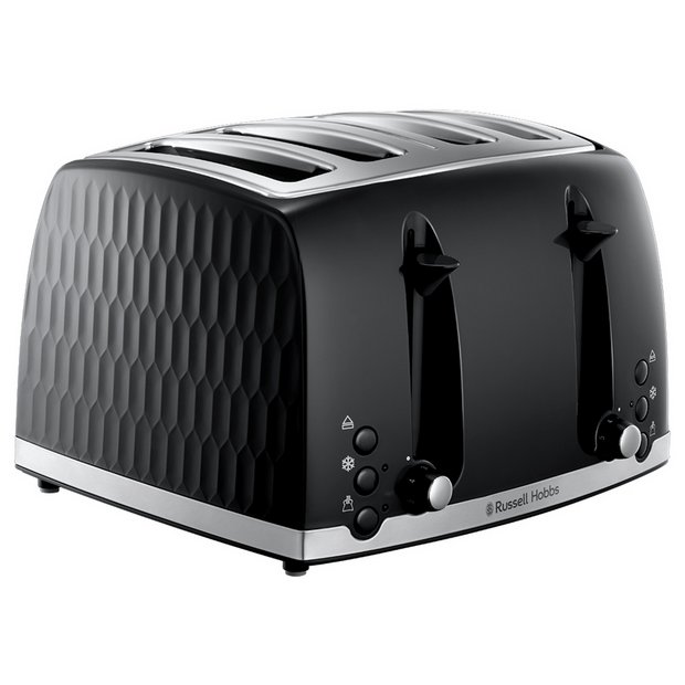 Buy Russell Hobbs 26071 Honeycomb 4 Slice Toaster Black Toasters Argos