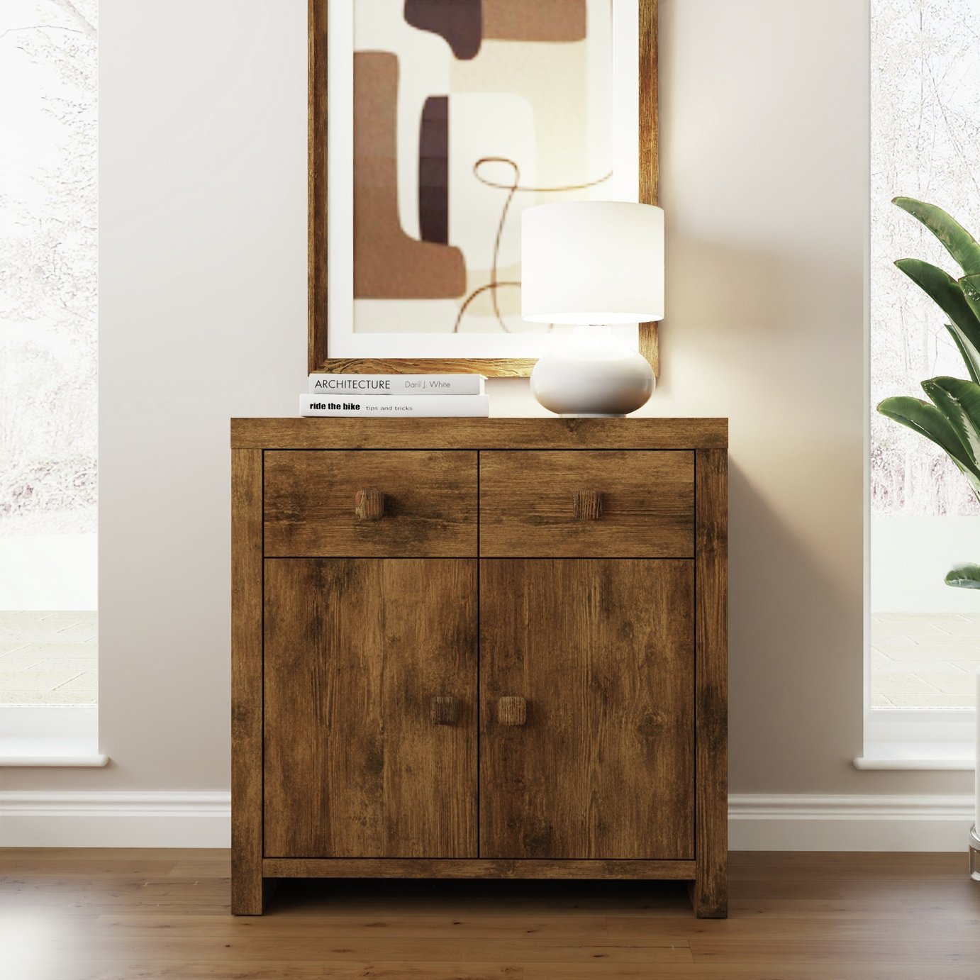 GFW Jakarta 2 Door 2 Drawer Sideboard - Natural