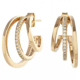 Olivia Burton 18ct Gold Plated Cubic Zirconia Hoop Earrings