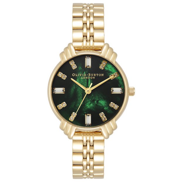 Buy Olivia Burton Art Deco Emerald Gold Watch Womens watches Argos