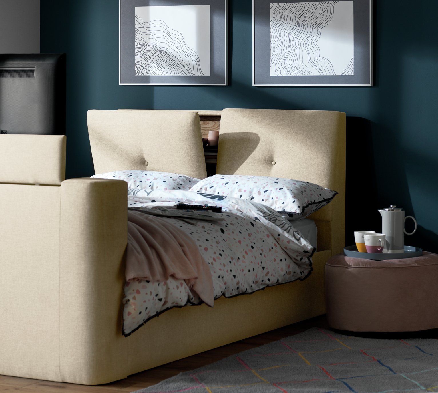 Argos Home Jakob TV Ottoman Bed Frame