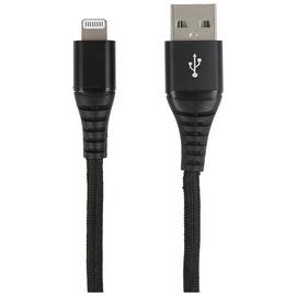 2m Braided Lightning Cable - Black