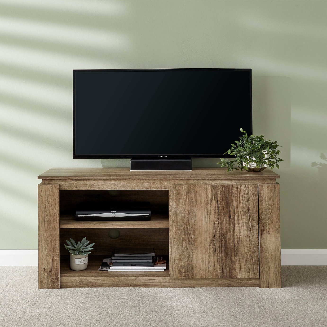 GFW Canyon 1 Door TV Unit - Natural