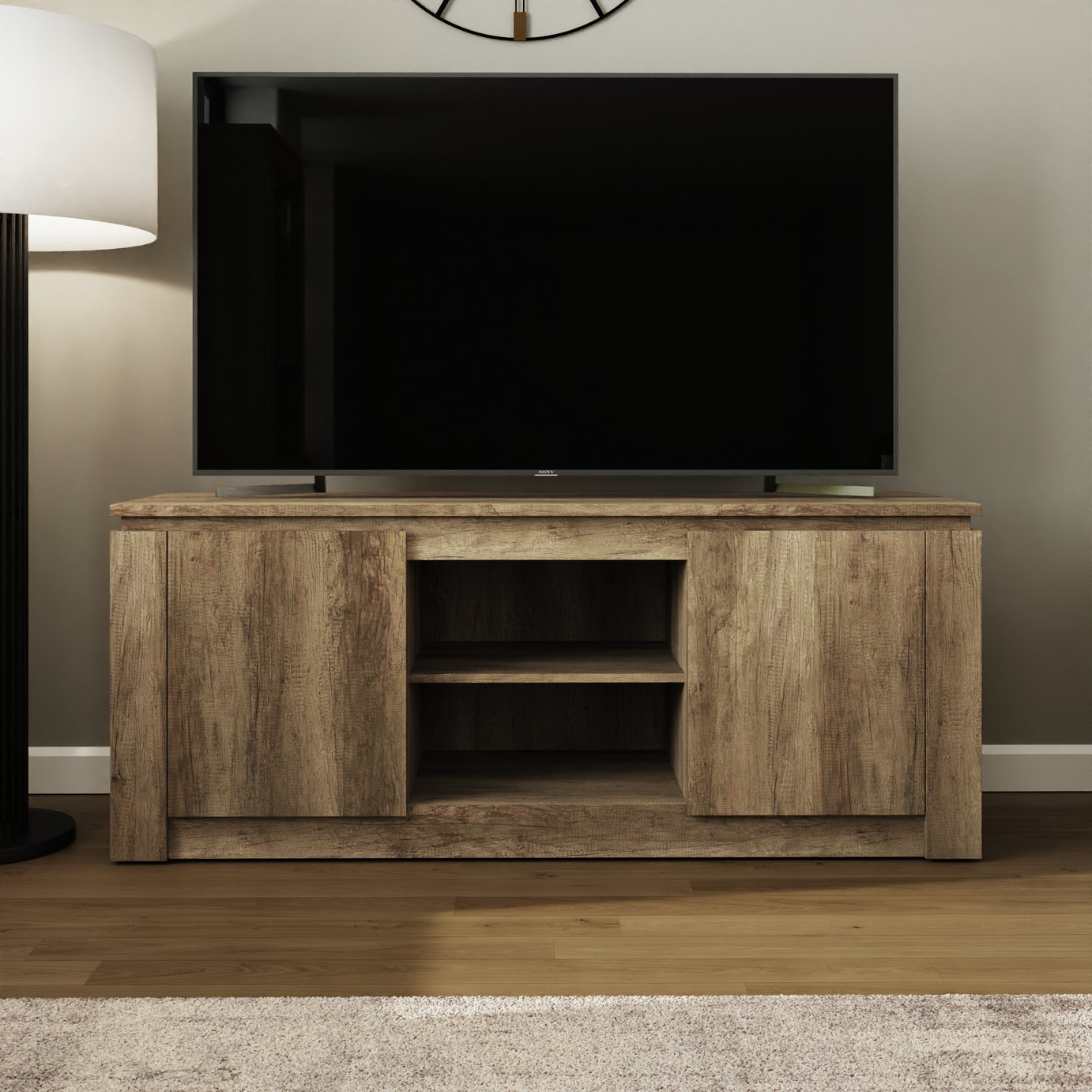 GFW Canyon 2 Door TV Unit - Natural