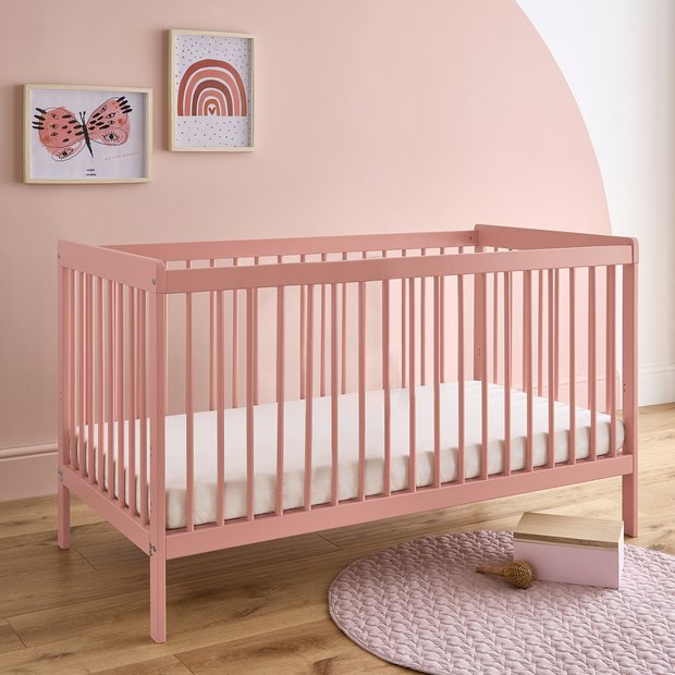 Pink cheap cot bed