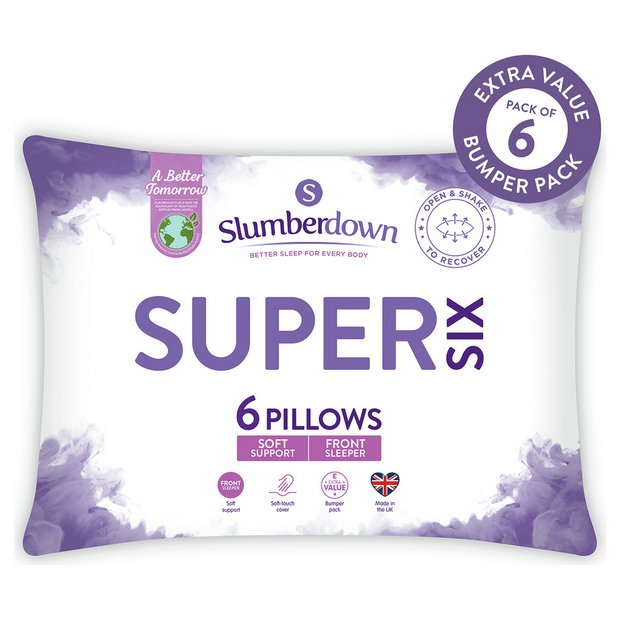 Buy Slumberdown Super Six Soft Pillows 6 Pack Pillows Argos