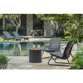 Keter 39L Cool Stool - Dark Grey