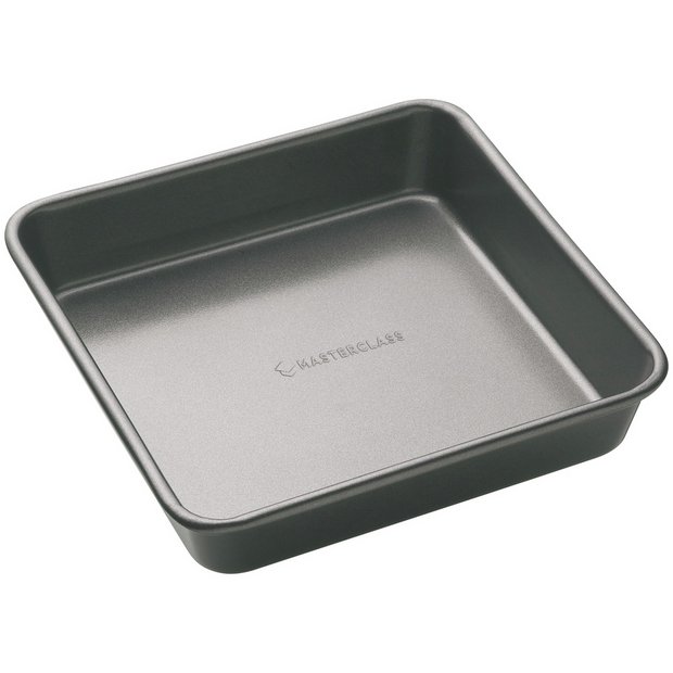  Tefal Airbake J2555214 Square Cake Tin 23 x 23 cm, Non-Stick  Coating, Carbon Steel, 23x23 cm, Gold: Home & Kitchen