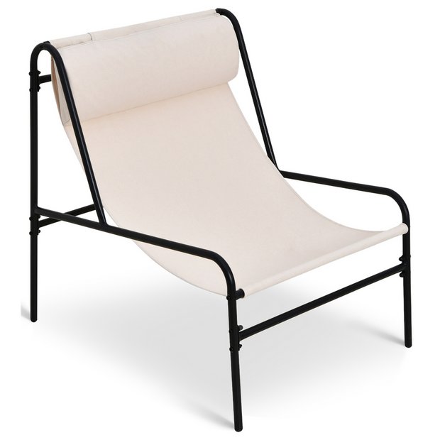 Buy Habitat Teka Metal Garden Chair - Cream | Garden chairs | Habitat
