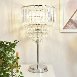 BHS Monroe Table Lamp - Silver