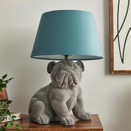 BHS Brent Bulldog Table Lamp - Teal & Grey
