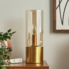 BHS Tyrrel Cylinder Touch Table Lamp - Brass