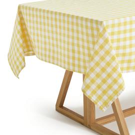Habitat Checked Table Cloth - Yellow