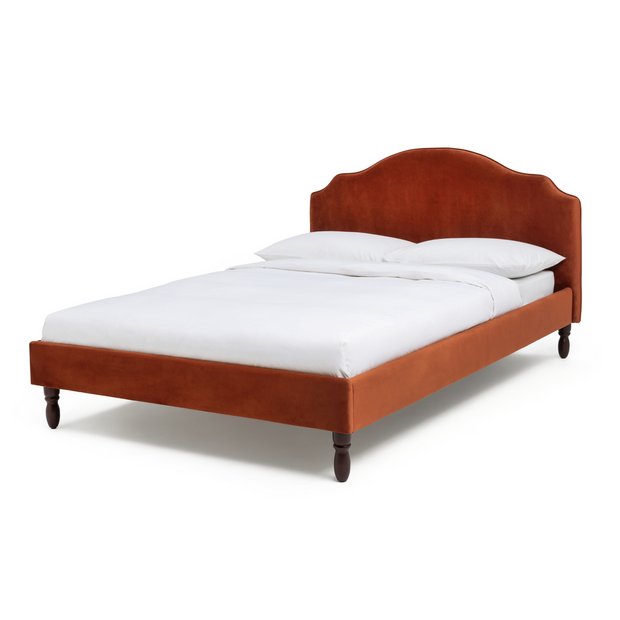 Buy Habitat Sophia Double Velvet Bed Frame - Orange | Bed frames | Argos