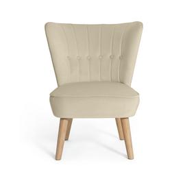 Habitat Alexis Velvet Cocktail Chair - Cream