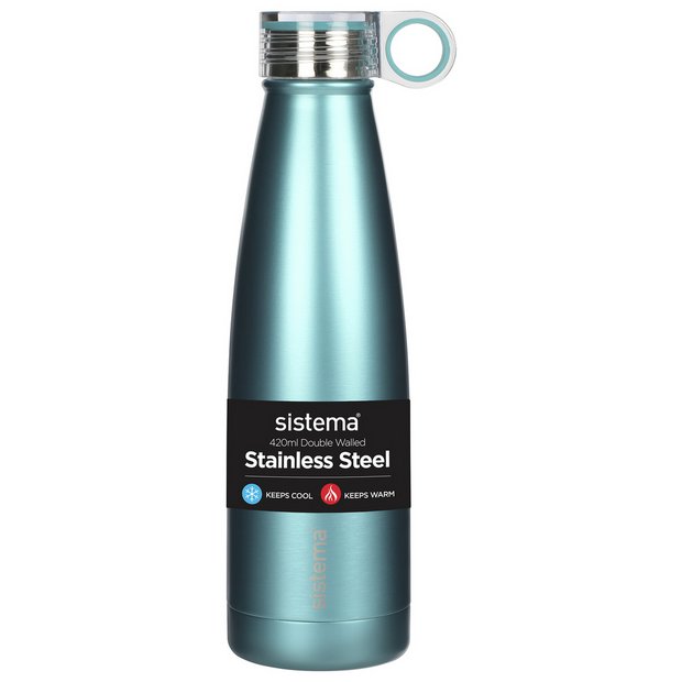 Buy Sistema Stainless Steel Water Bottle 420ml Water bottles