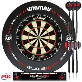 Winmau Blade 6 Professional Dartboard Surround and Darts Set