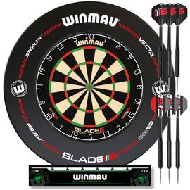 Winmau Blade 6 Professional Dartboard Surround and Darts Set