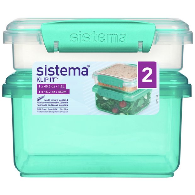 Sistema Sandwich Storage Container Klip It 15.2 oz