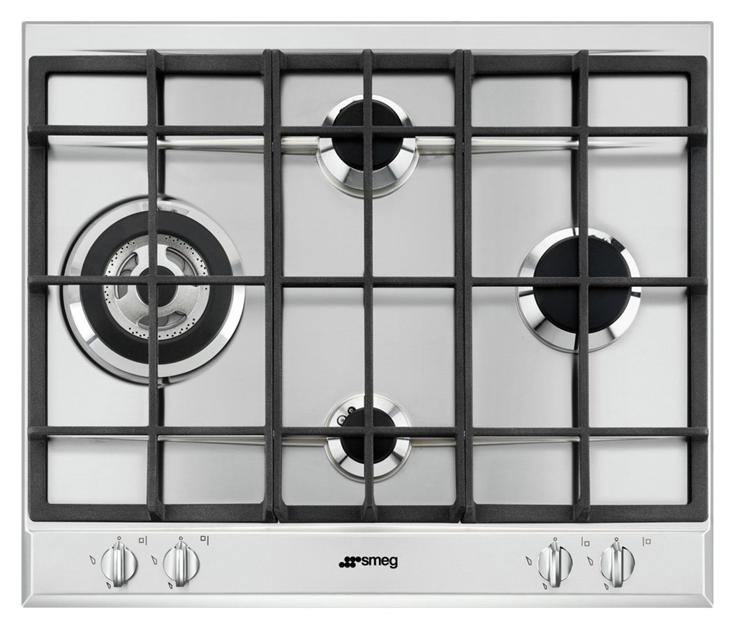 Smeg Cucina P261XGH 60cm Gas Hob -  Stainless Steel