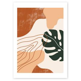 East End Prints Abstract Monstera Unframed Wall Print 