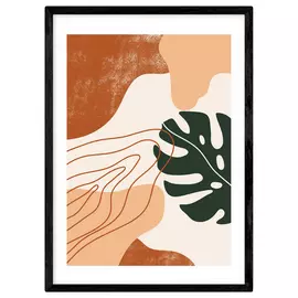 East End Prints Abstract Monstera Framed Wall Print - A2