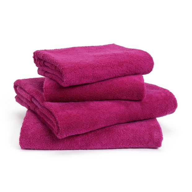 Pink and 2025 purple towels