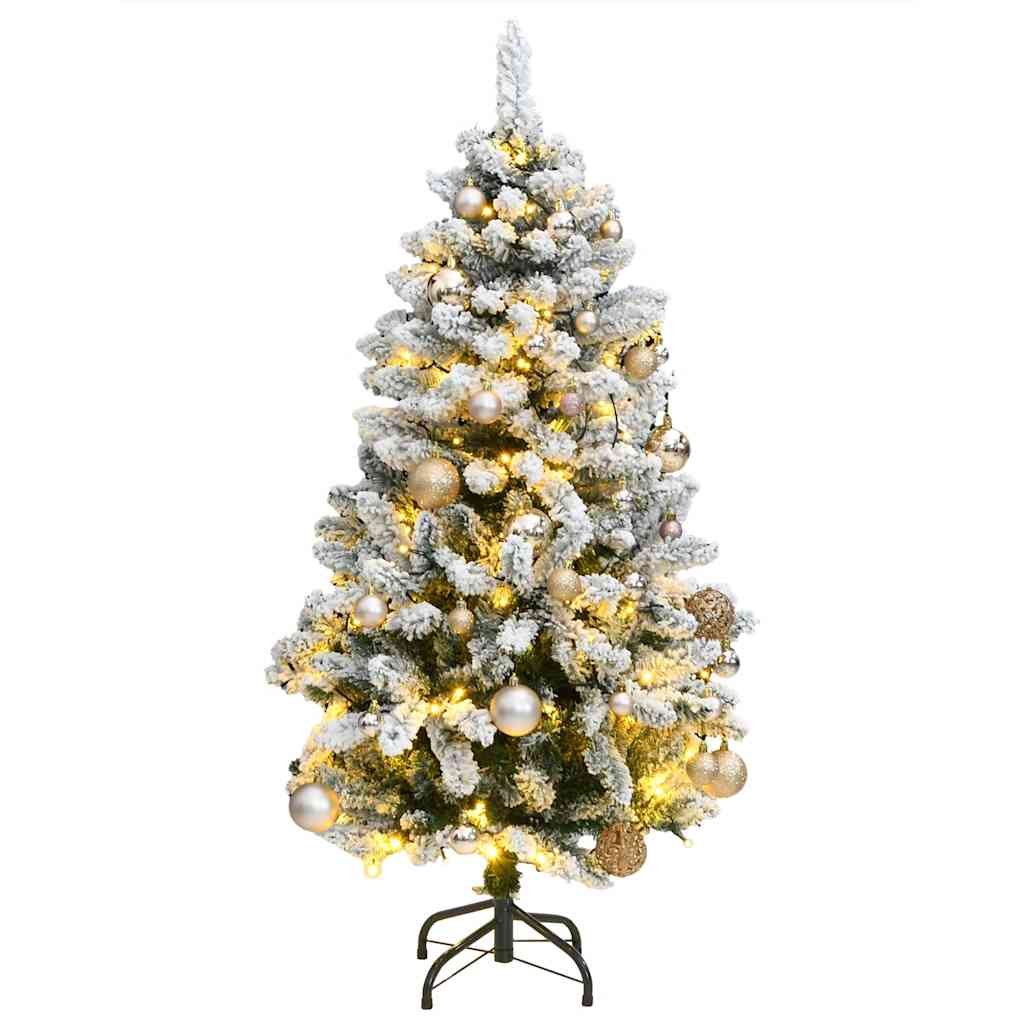 Walplus 150 LED Lights Artificial Christmas Tree - Green and White - 150 cm