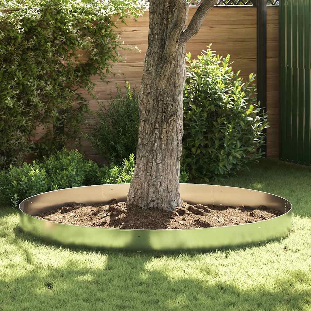 Walplus Pack of 10 Galvanised Steel Lawn Fence - 100 x 20 cm