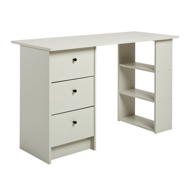 Buy Argos Home Malibu 3 Drawer Office Desk - Soft Grey | Desks | Argos