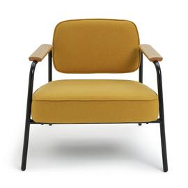 Habitat Jesper Fabric Accent Chair - Yellow
