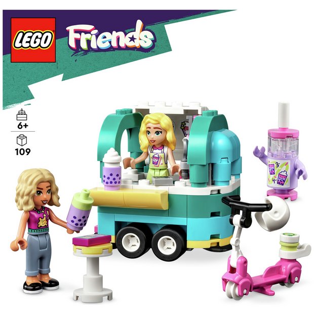 LEGO Friends Mobile Bubble Tea Shop Toy Building Set 41733, Fun Pretend  Play Toy Vehicle Set with Toy Scooter, Mobile Cart, Cash Register, Play  Store