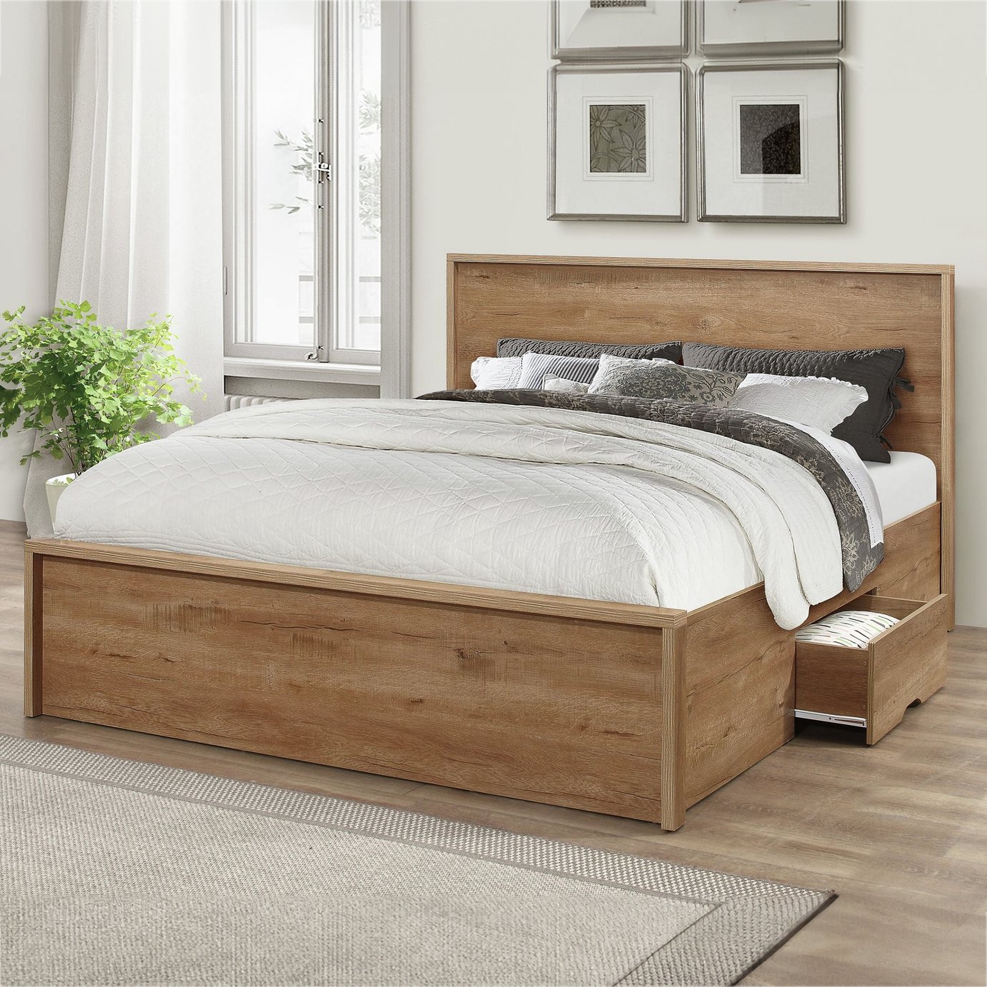 Birlea Stockwell Small Double Rustic Wooden Bed Frame