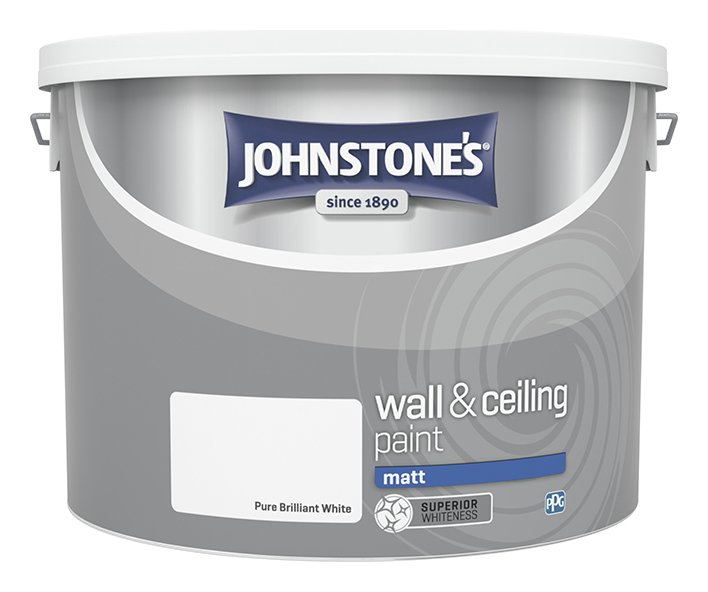 Johnstone's Wall & Ceiling Matt Paint - Brilliant White 10L
