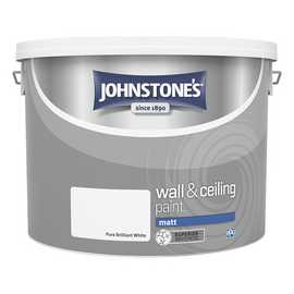 Johnstone's Wall & Ceiling Matt Paint - Brilliant White 10L