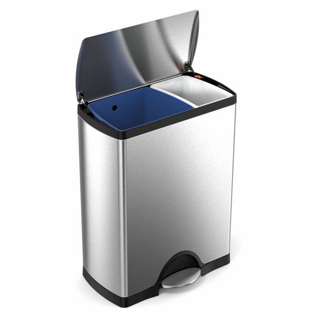 Buy simplehuman 46L Fingerprint Proof Rectangular Recycle Bin at Argos ...