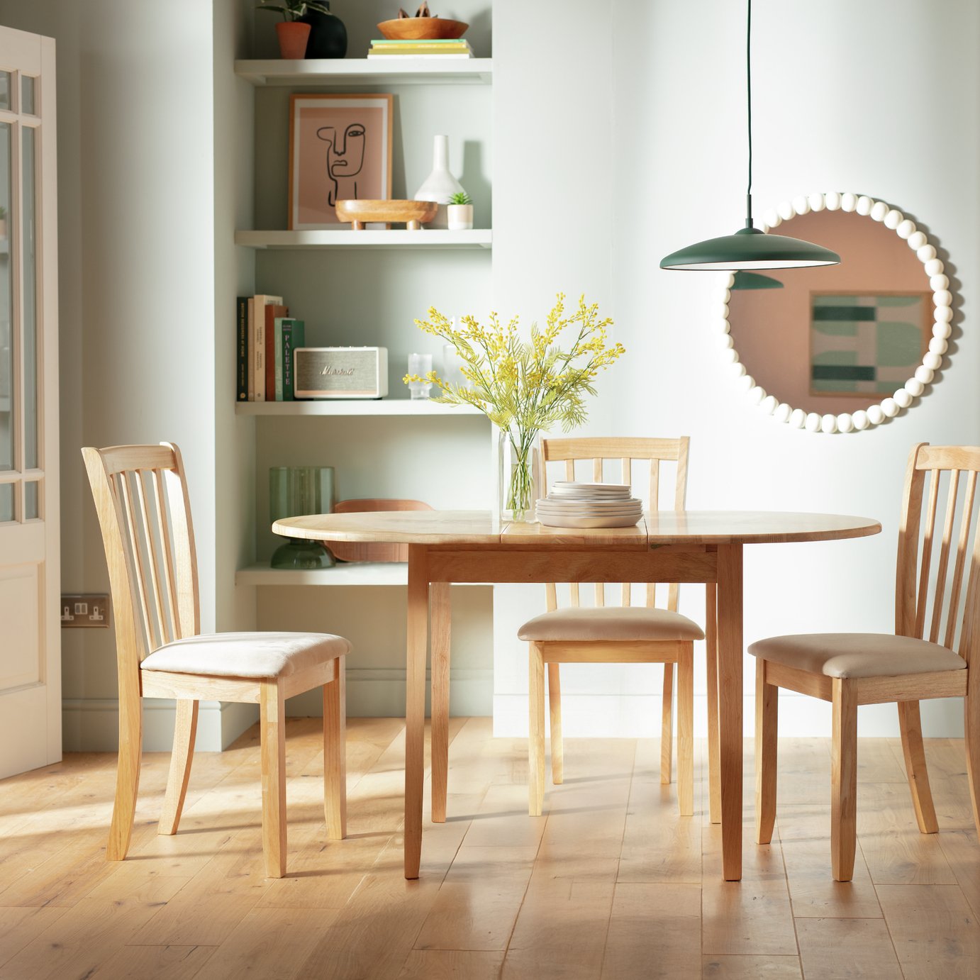 Argos Home Banbury Extending Solid Wood Dining Table-Natural