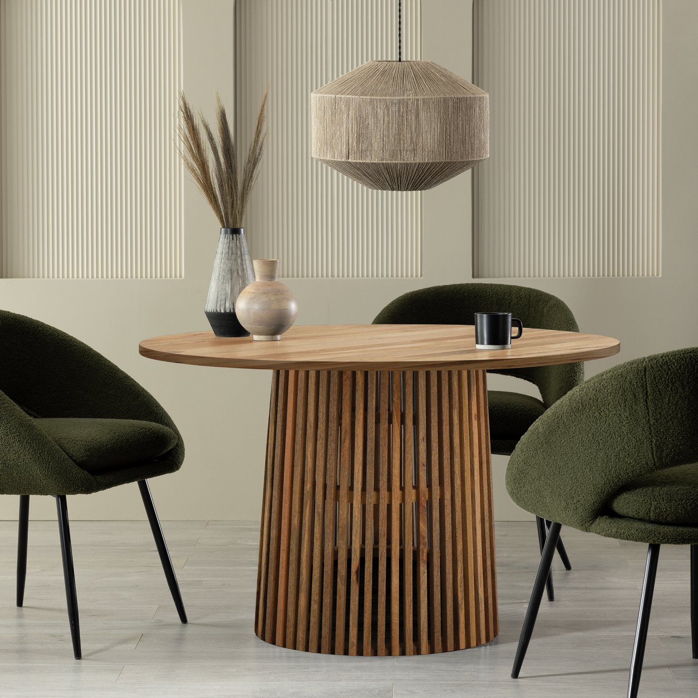 Habitat Jericho 4 Seater Dining Table - Natural