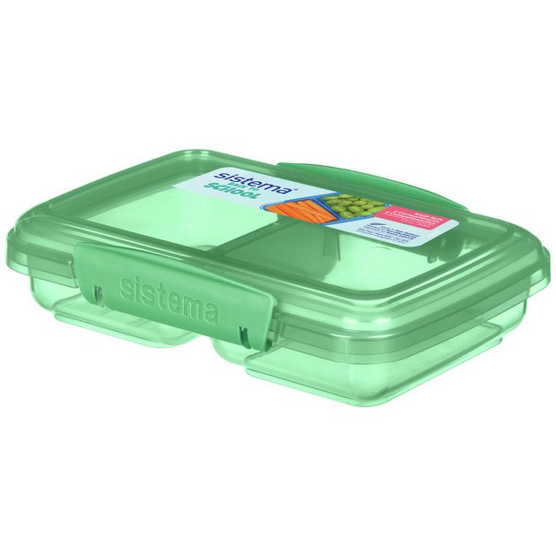 Sistema To Go Triple Split Container, 2L, Assorted Colours - Drink Bottles  & Lunchboxes