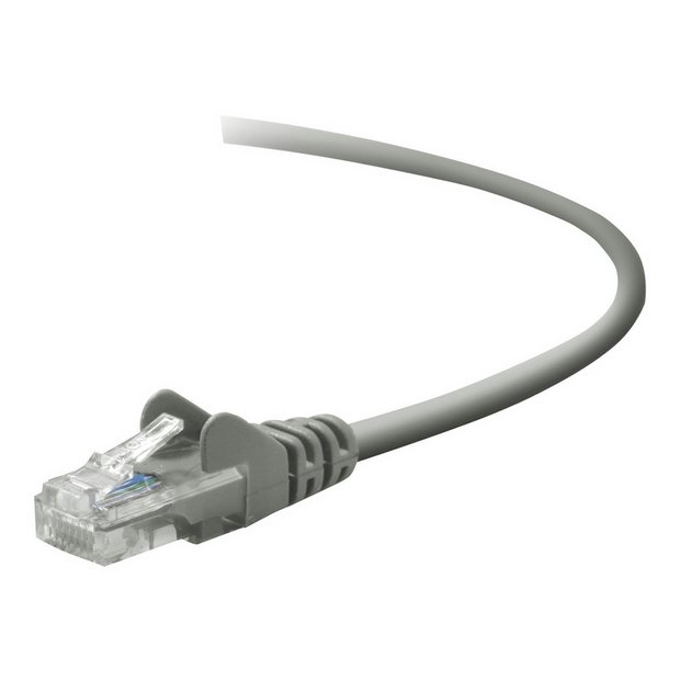 Buy Belkin CAT5e 5m Network Cable Grey Computer cables | Argos