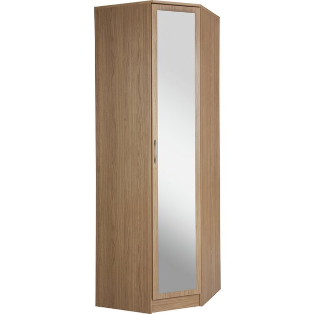 Buy Argos Home Cheval 1 Dr Mirrored Corner Wardrobe Oak Effect