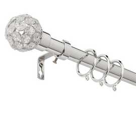 Argos Home Chrome Extendable Curtain Pole - 110cm - 300cm