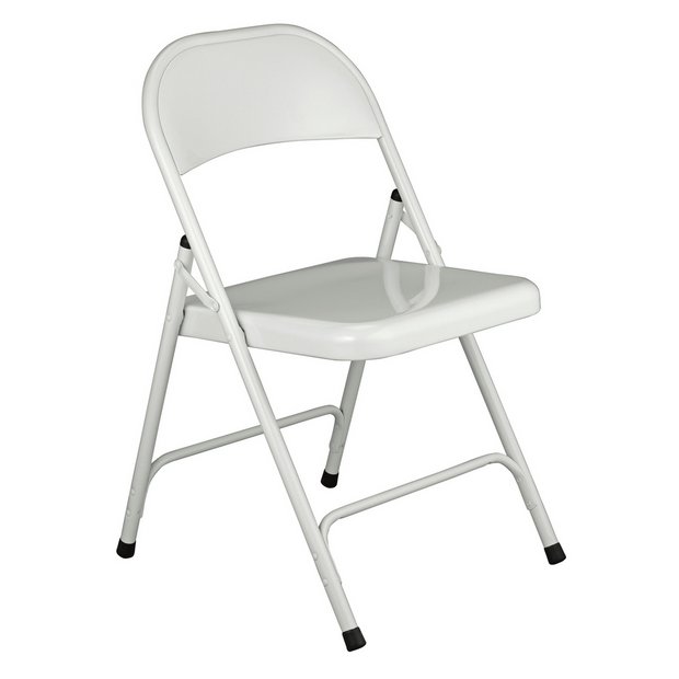 White fold out deals chairs