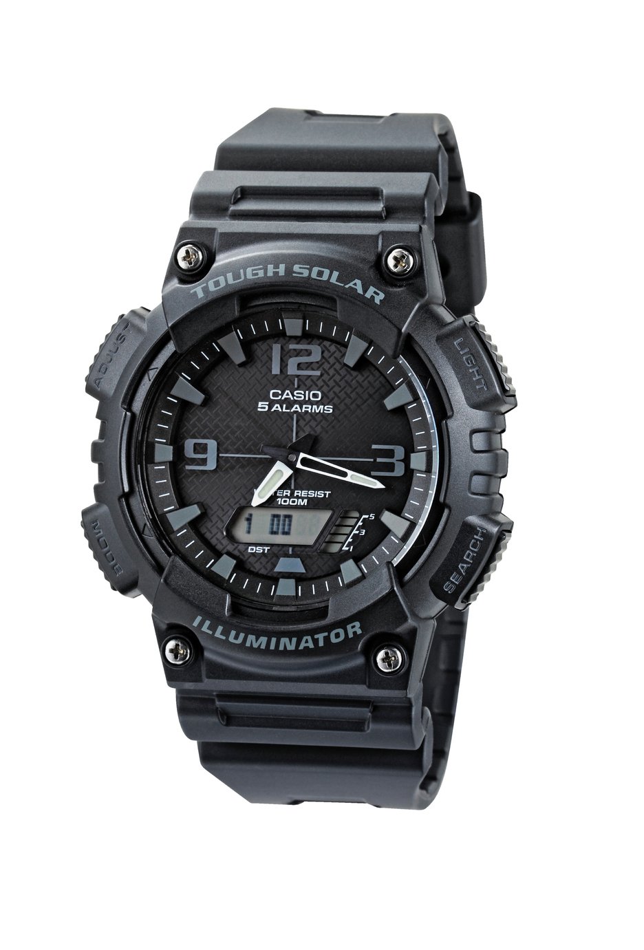 Casio Digital Solar Black Resin Strap Watch
