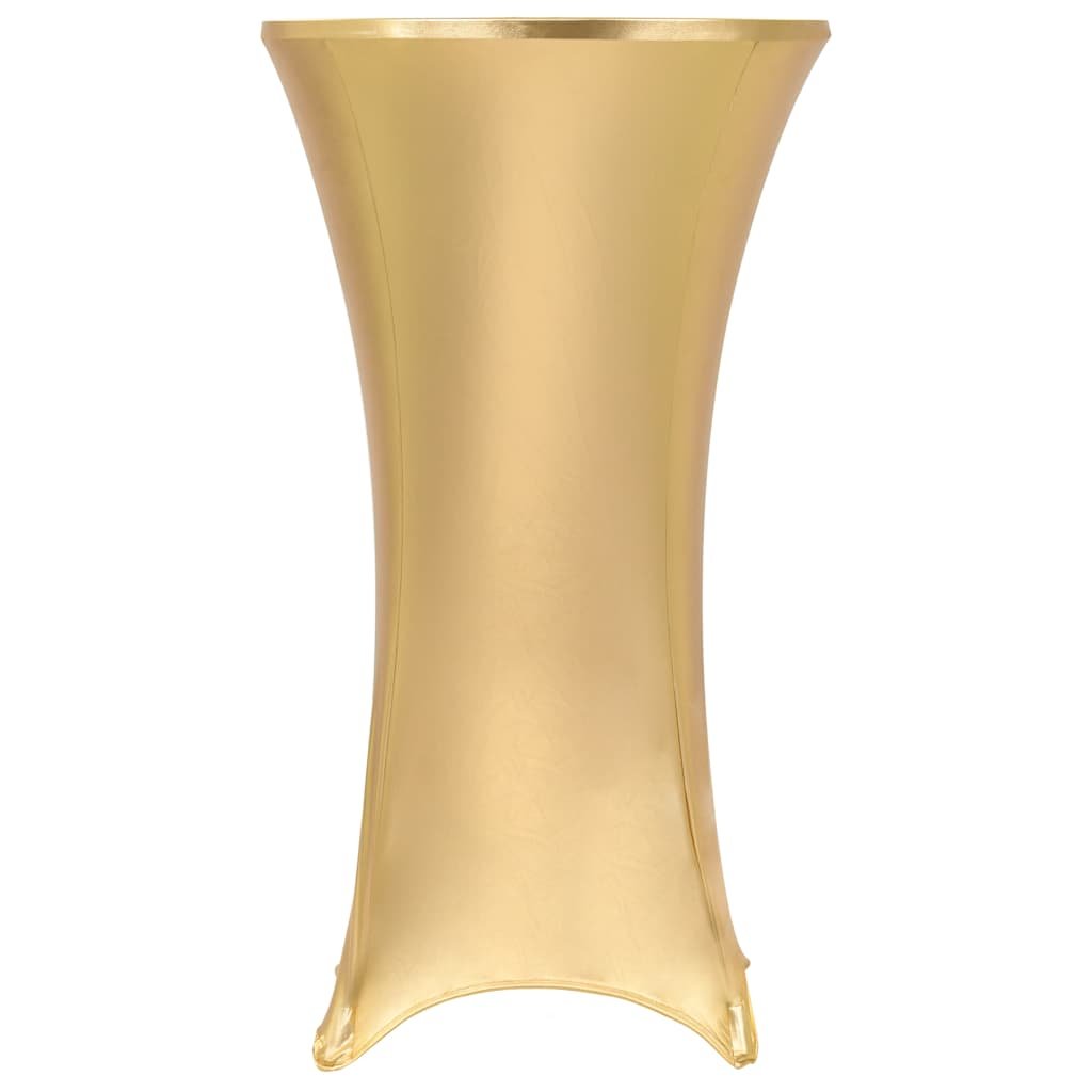 Walplus Pack of 2 Polyester Table Covers Stretch - Gold - 60 cm