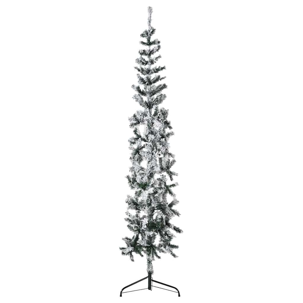 Walplus 246 Tips Slim Half Artificial Christmas Tree - Green - 180 cm